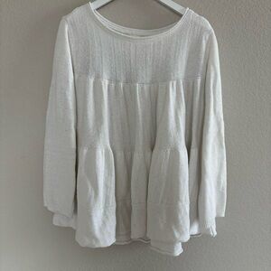 altar’d state white babydoll sweater loose knit flowy women’s size medium
